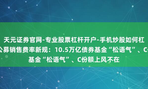 天元证券官网-专业股票杠杆开户-手机炒股如何杠杆 机构热议公募销售费率新规:10.5万亿债券基金“松语气”、C份额上风不在