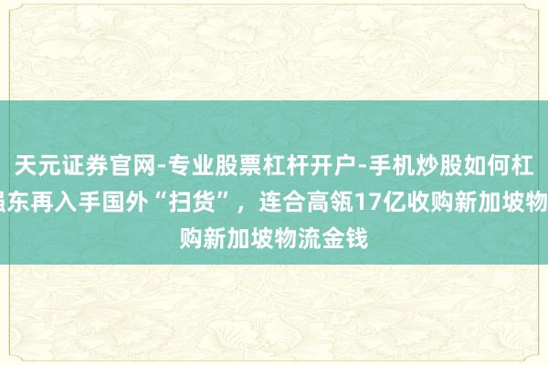 天元证券官网-专业股票杠杆开户-手机炒股如何杠杆 刘强东再入手国外“扫货”，连合高瓴17亿收购新加坡物流金钱